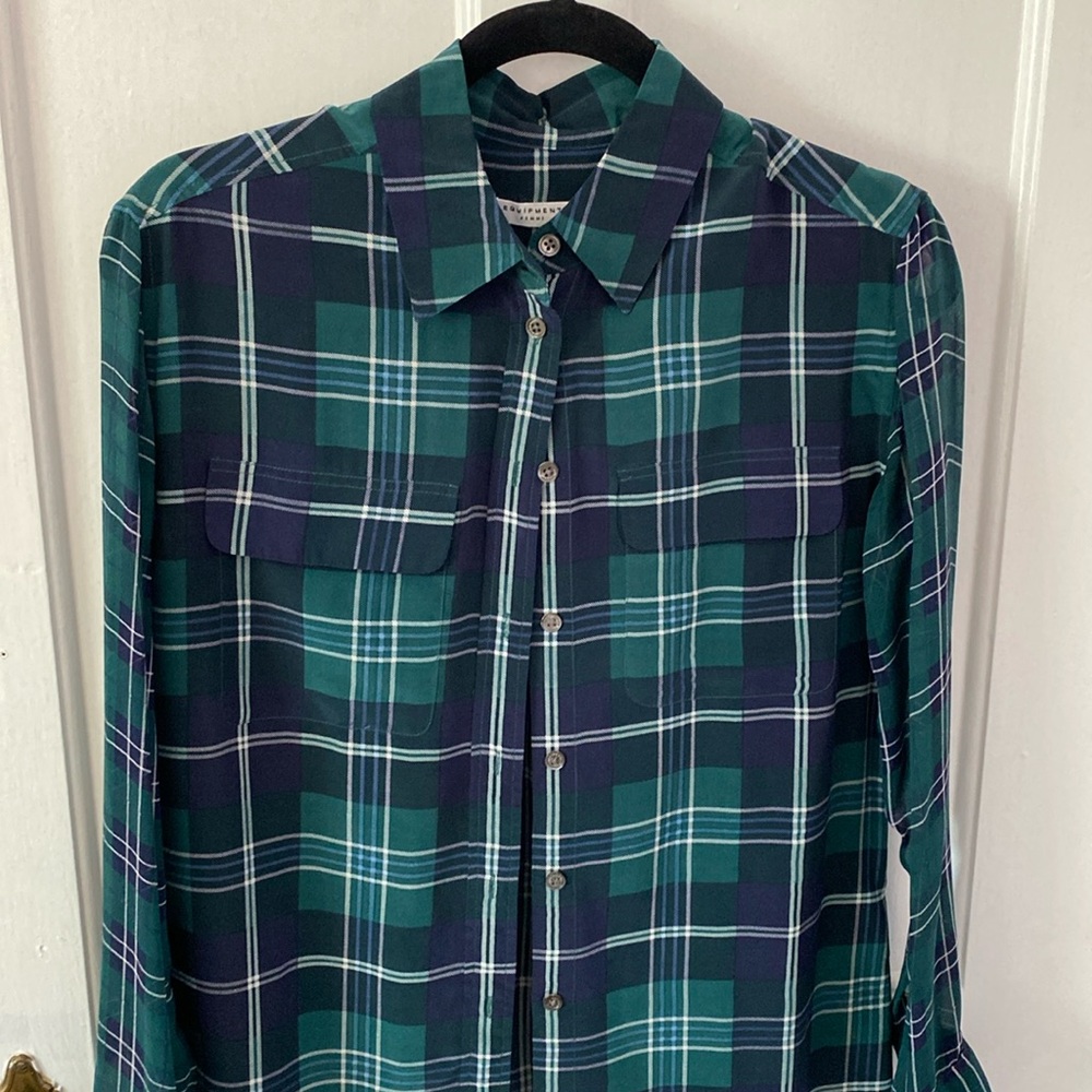 100% silk Equipment blouse